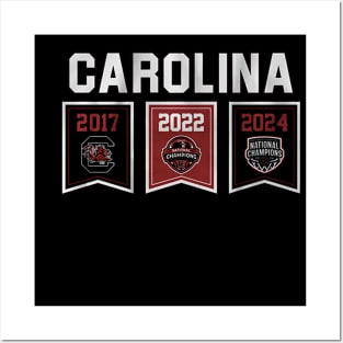 South Carolina Women's Basketball 2024 Championship Banners Posters and Art